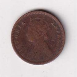 Alternative view of British India 1/12 Anna -1883 Victoria Rare Coin # I-284