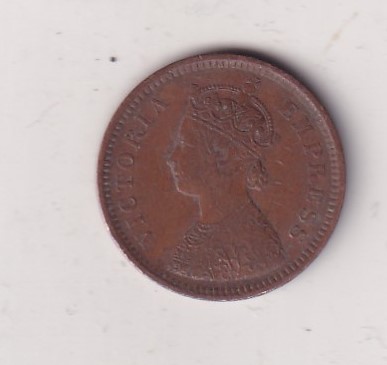 British India ½ Pice (1895) Victoria Rare Coin #I-292 - Image 2
