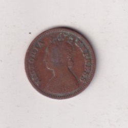 Alternative view of British India ½ Pice (1899) Victoria Rare Coin #I-293