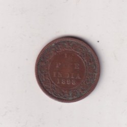 British India ½ Pice (1898) Victoria Rare Coin #I-294