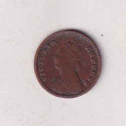 Alternative view of British India ½ Pice (1898) Victoria Rare Coin #I-294