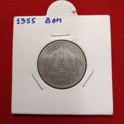 1/2 Half Rupee Rare Coin 1955 Year Bombay Mint Good Condition