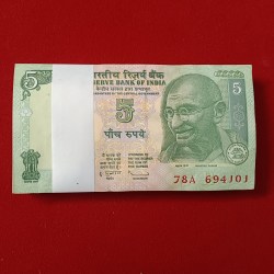 Five Rs Mahatma Gandhi Bundle Governor D.Subaraw Gem Unc Condition 694101
