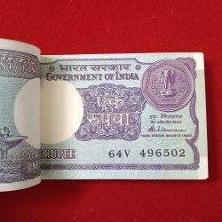 Alternative view of One Rs Old Small Coin Full Bundle A48 Finance Secretary S.Venketraman 1985 Year 496501