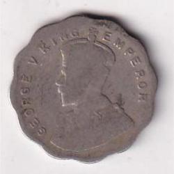 Alternative view of British India 1 Anna (1933) George V Rare Coin #D-48