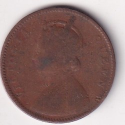 Alternative view of India - British ¼ Anna 1862 - Victoria "Victoria Empress" Rare Coin # D -14