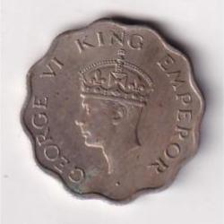 Alternative view of British India 1 Anna (1947) George V Rare Coin #D-52