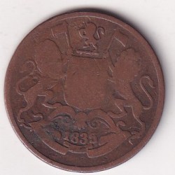 India - British ¼ Anna 1835 Rare Coin # D -20
