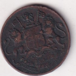 India - British ¼ Anna 1835 Rare Coin # D -22