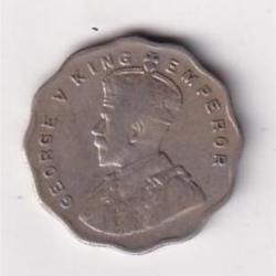 Alternative view of British India 1 Anna (1929) George V Rare Coin #D-58