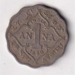 British India 1 Anna (1930) George V Rare Coin #D-60
