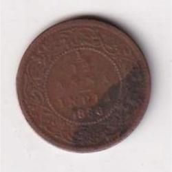 British India 1/12 Anna 1886 Victoria Rare Coin #D-62