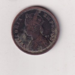 Alternative view of India - British ½ Pice 1896 - Victoria rare Coin # D -33