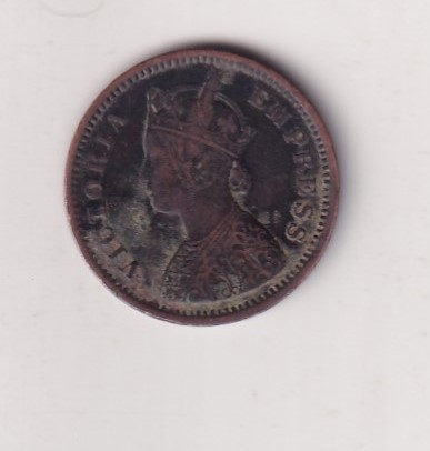 India - British ½ Pice 1896 - Victoria rare Coin # D -33 - Image 2