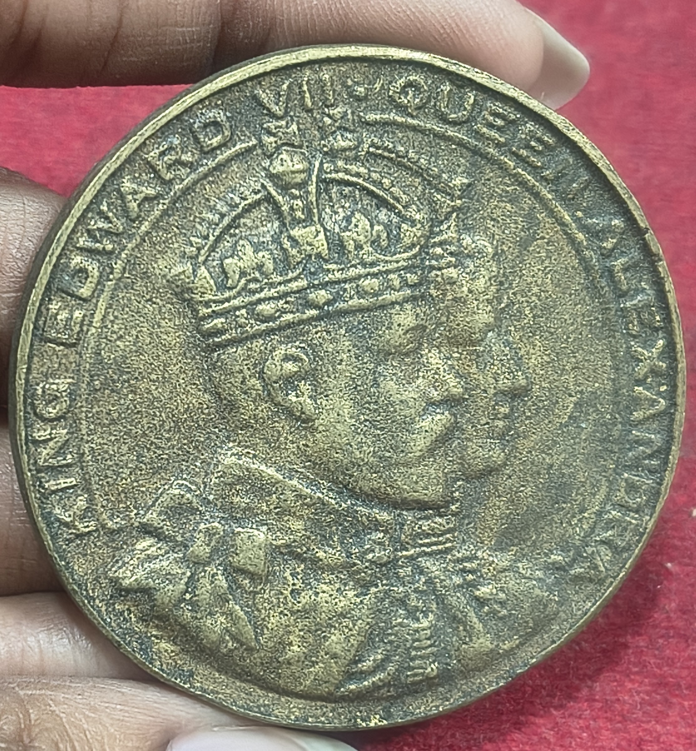 KING EDWARD AND QUEEN TOKEN MEDAL #D-64