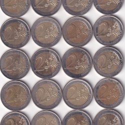 Alternative view of 20 DIFFERENT 2 EURO COMMEMORATIVE ALL DIFFERENT RARE BIMETALLIC (20 COINS SET) #D-91