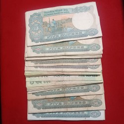 Alternative view of Five Rs Tractor or Mahatma Gandhi Notes 100 Pcs Given Good Condition Mix Governors