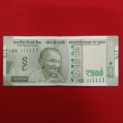 500 Rs Rare Fancy Number Note 111111 Year 2018 Republic of India Sku03