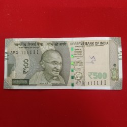 500 Rs Rare Fancy Number Note 111111 Year 2022 Republic of India Sku03