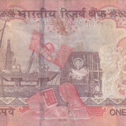 Alternative view of 1000 RUPEES GOVERNOR D.SUBBARAO RARE NOTE WITH FANCY NUMBER ENDING 786