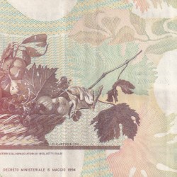 Alternative view of Italy 100 000 Lire Caravaggio RARE NOTE