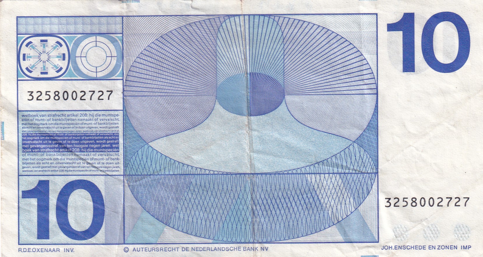 Netherlands 10 Gulden Frans Hals RARE NOTE - Image 2
