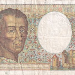 Alternative view of France 200 Francs (de Montesquieu) Rare Note