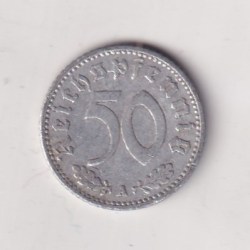 Alternative view of Germany 50 Reichspfennig 1940 RARE COIN #D-121