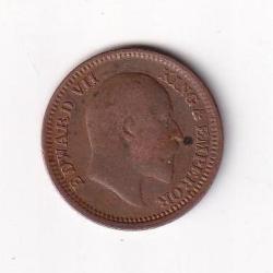 Alternative view of British India 1/2 Pice (1903) Edward VII Rare Coin #D-114