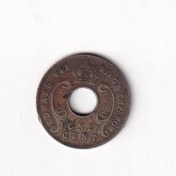 East Africa 1 Cent (1909) Edward VII Rare Coin #d-115