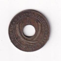 Alternative view of East Africa 1 Cent (1909) Edward VII Rare Coin #d-115