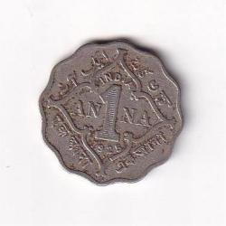 British India 1 Anna 1925 George VI Rare Coin #D-118