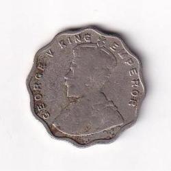 Alternative view of British India 1 Anna 1925 George VI Rare Coin #D-118