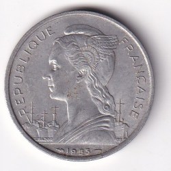 Madagascar 5 Francs 1953 (Essai Piedfort) Rare Coin#D-128