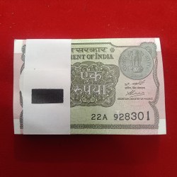 One Rs Rare Full Bundle Finance Secretary Atanu Chakraborty Year 2020 Gem Bunc Condition 928301