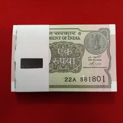 One Rs Rare Full Bundle Finance Secretary Atanu Chakraborty Year 2020 Gem Bunc Condition 581801