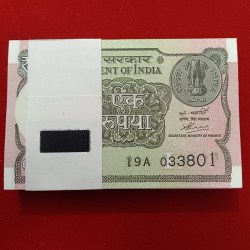 One Rs Rare Full Bundle Finance Secretary Atanu Chakraborty Year 2020 Gem Bunc Condition 033801