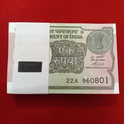 One Rs Rare Full Bundle Finance Secretary Atanu Chakraborty Year 2020 Gem Bunc Condition 960801