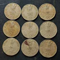 Alternative view of Republic India Denominaton 2₹ Water for life food world day Metal copper nickel Same and similar set are available