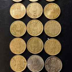 Alternative view of Republic India Set of 17 pieces of 17 different variety Denominaton 5₹ Same and similar set are available