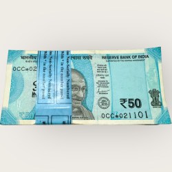 Rs 50 Star Issue Serial Bundle Star Shahrukh Khan Birthday Note Date of Birth 2nd November 1965 Gem Unc Very Unique and rare