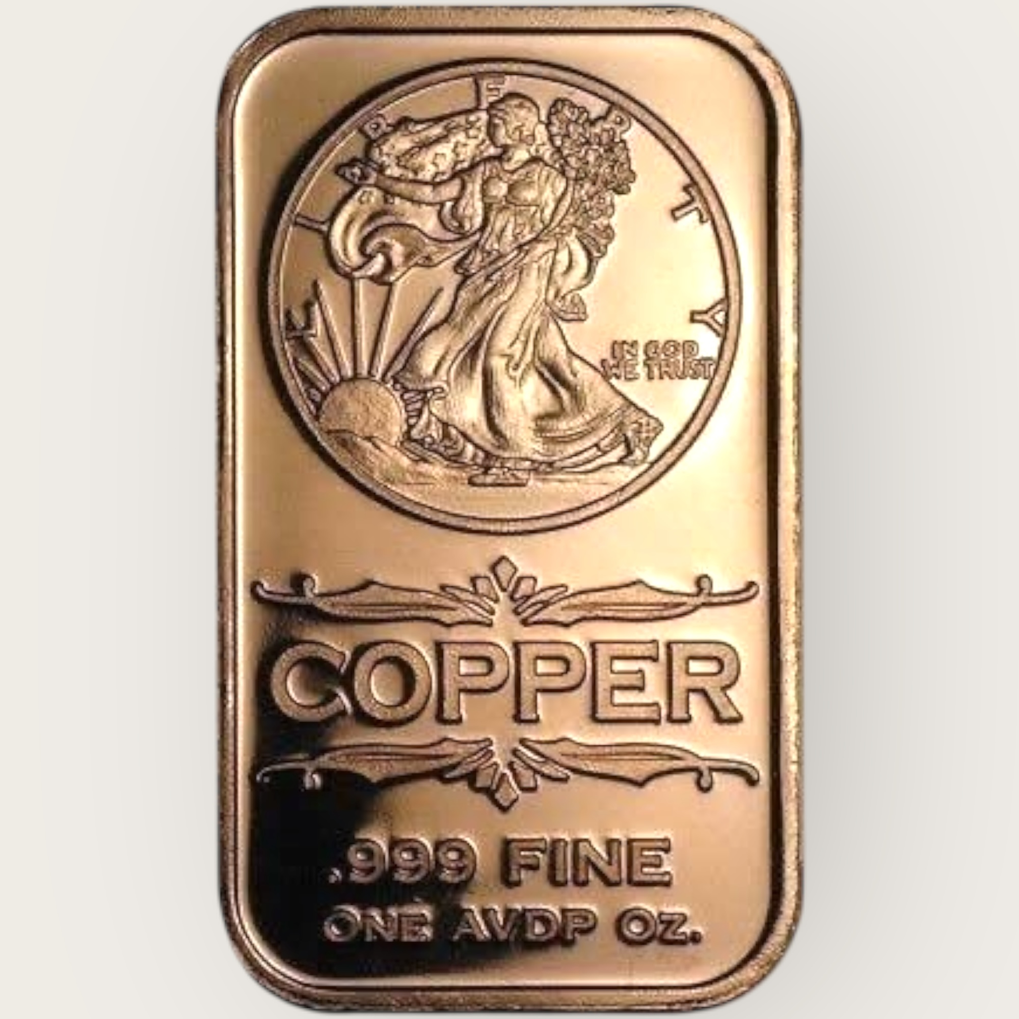 United States Liberty Eagle Coin Pure Copper 1 Oz Bar Unique and Rare