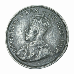 Alternative view of EAST AFRICA BRITISH COLONY % Silver ONE SHILLING Year 1924 King GEORGE-V **SCARE** Collectable Grade.