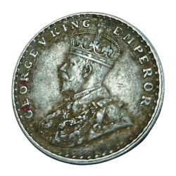Alternative view of British India Silver ONE RUPEE Year 1911 King GEORGE-V **V. RARE** High Collectable Grade.