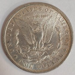 Alternative view of United States 1 Dollar 1883 "Morgan Dollar"RARE SILVER COIN