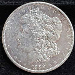 United States 1 Dollar 1889 "Morgan Dollar"RARE SILVER COIN