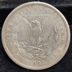 Alternative view of United States 1 Dollar 1921 "Morgan Dollar"RARE SILVER COIN