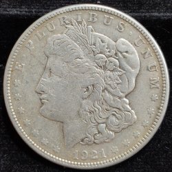 United States 1 Dollar 1921 "Morgan Dollar"RARE SILVER COIN