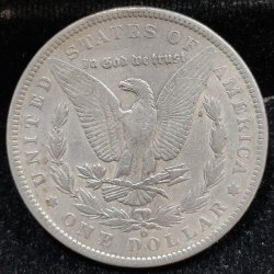 Alternative view of United States 1 Dollar 1900 "Morgan Dollar"RARE SILVER COIN