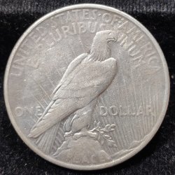 Alternative view of United States 1 Dollar 1922 "Peace Dollar" Rare Silver Coin